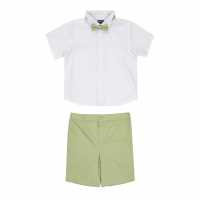 Younger Boy Occasion 3 Piece Short Set SAGE GREEN/WHIT Детски къси панталони