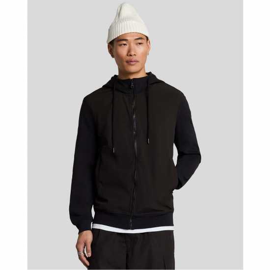 Lyle And Scott Softshell Hybrid Zip Through Hoodie  