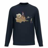 Star Wars Mando And Grogu Christmas Sweater Navy Коледни пуловери
