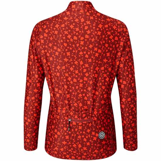 Ladies Rosa Ls Thermal Jersey Pattern,  Warm Red  Облекло за колоездене