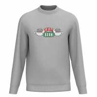 Warner Brothers Wb Friends Central Perk Logo Sweater Grey Мъжко облекло за едри хора
