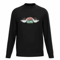 Warner Brothers Wb Friends Central Perk Logo Sweater Black Мъжко облекло за едри хора