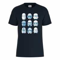 Star Wars Stormtrooper 3X3 T-Shirt Navy Дамски стоки с герои