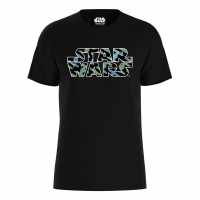 Disney Star Wars Graphic Typography T-Shirt Black Дамски стоки с герои