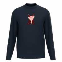 Plain Lazy Pig In A Blanket Christmas Sweater Navy Коледни пуловери
