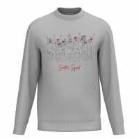 Classicos De Futebol Womens Football Santa Squad Sweater Grey Мъжко облекло за едри хора