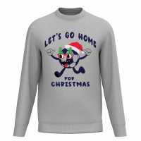 Classicos de Futebol Let's Go Home for Christmas Sweater Grey Коледни пуловери