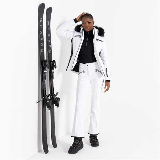 Dare2B Яке За Ски Dare 2B Julien Macdonald Mastery Waterproof Ski Jacket White/Black Дамски грейки