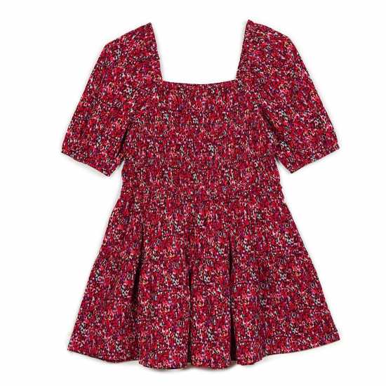 Средна Рокля Puff Sleeve Midi Dress  