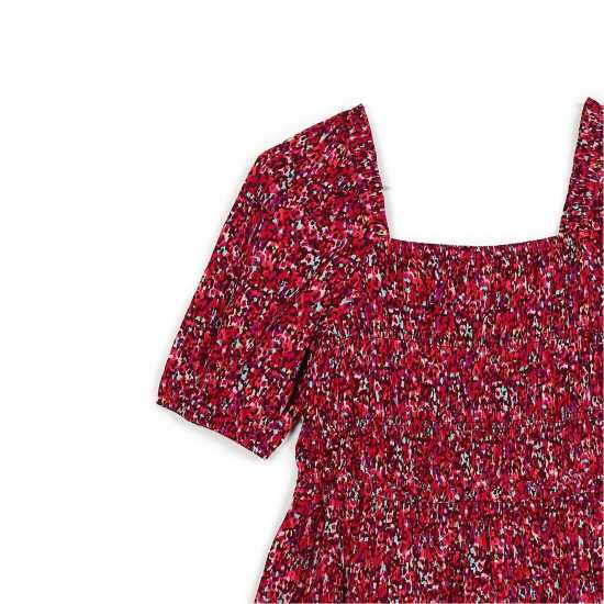 Средна Рокля Puff Sleeve Midi Dress  