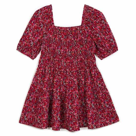 Средна Рокля Puff Sleeve Midi Dress  