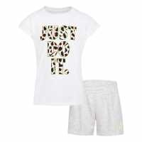 Nike Graphic Top And Shorts Set Infants Grey Heather Бебешки дрехи