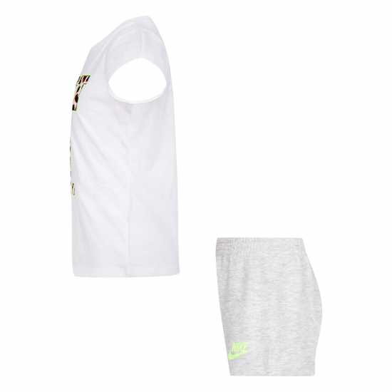 Nike Graphic Top And Shorts Set Infants Grey Heather Бебешки дрехи