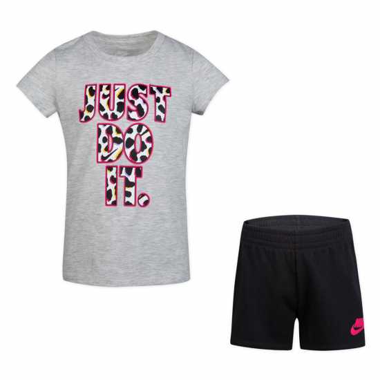 Nike Graphic Top And Shorts Set Infants Black - Бебешки дрехи