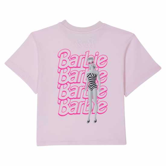 Character Barbie Back Graphic T-Shirt Pink  Детско облекло с герои
