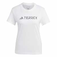 Adidas Terrex Classic Logo T-Shirt Womens White Дамски ризи и тениски