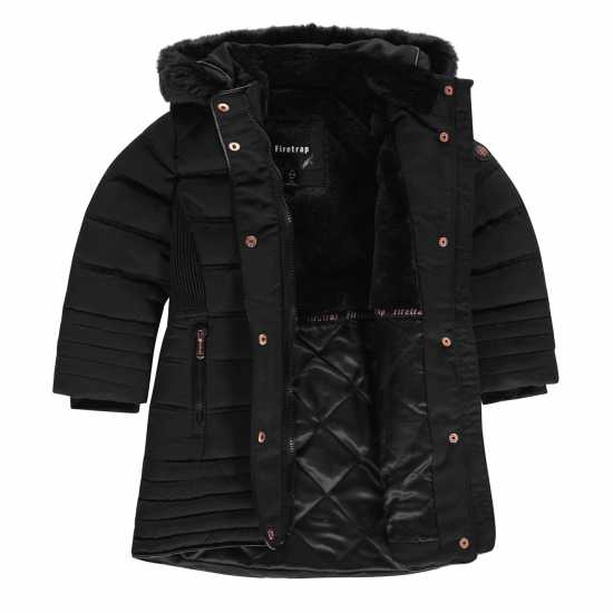 Firetrap Пухено Яке Bubble Jacket For Girls Black Детски якета и палта