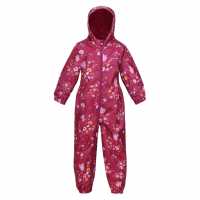 Regatta Pig Waterproof Pobble Suit Ягодно розово Детски якета и палта