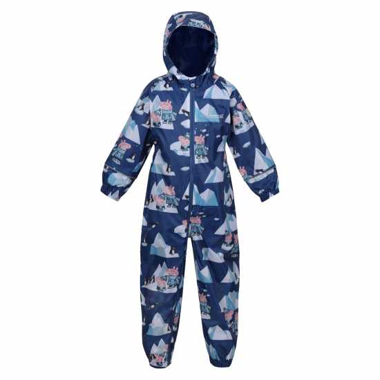 Regatta Pig Waterproof Pobble Suit Синьо/Арктическо Детски якета и палта