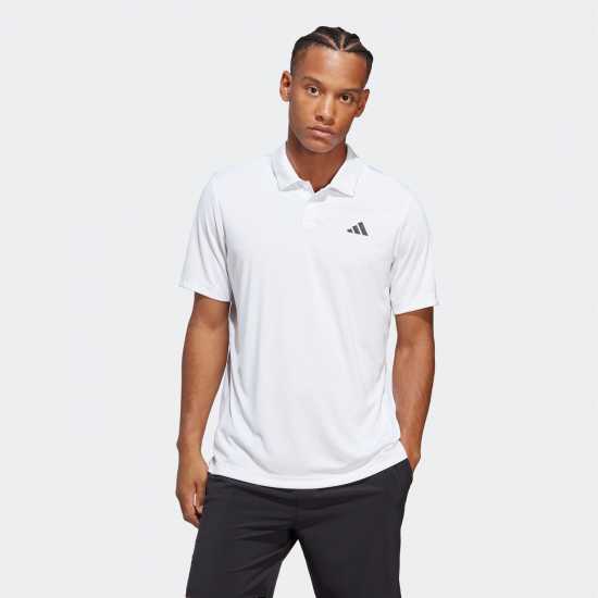 Adidas Мъжка Тениска С Яка Tennis Polo Shirt Mens White Бадминтон