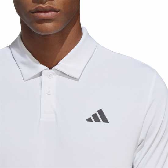 Adidas Мъжка Тениска С Яка Tennis Polo Shirt Mens White Бадминтон