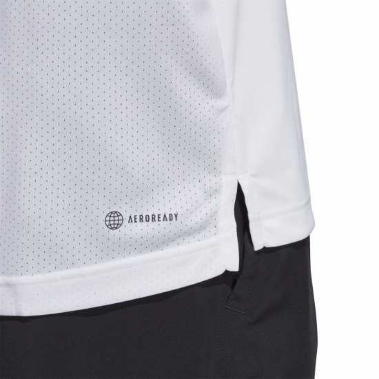 Adidas Мъжка Тениска С Яка Tennis Polo Shirt Mens White Бадминтон