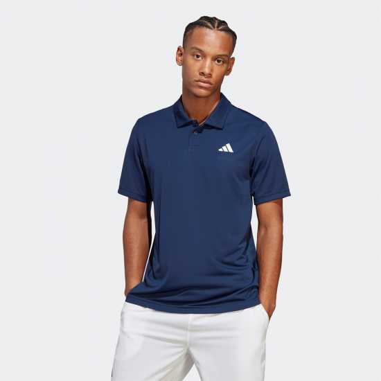 Adidas Мъжка Тениска С Яка Tennis Polo Shirt Mens Collegiate Navy Бадминтон