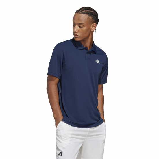 Adidas Мъжка Тениска С Яка Tennis Polo Shirt Mens Collegiate Navy Бадминтон