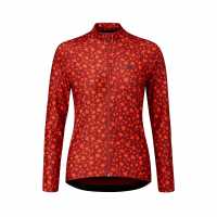 Ladies Rosa Ls Thermal Jersey Pattern,  Warm Red  Облекло за колоездене