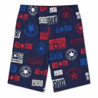 Converse Десенирани Шорти Logo Allover Print Shorts  