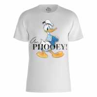 Character Disney Donald Duck Phooey! T-Shirt White Дамски стоки с герои