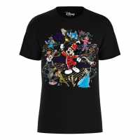 Character Disney 100 Years Music T-Shirt Black Дамски стоки с герои