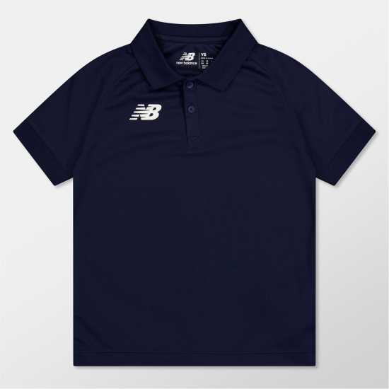 Блуза С Яка New Balance Polo Shirt Childrens Морска синьо Детски тениски тип поло