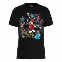 Disney 100 Years Music T-Shirt Black Детски тениски и фланелки