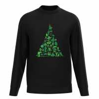Star Wars Christmas Tree Characters Sweater Black Коледни пуловери