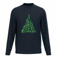 Star Wars Christmas Tree Characters Sweater Navy Коледни пуловери
