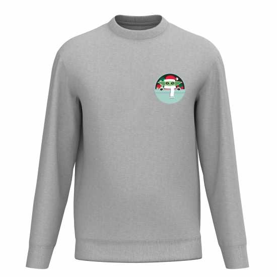 Star Wars Grogu Christmas Gifts Mando Sweater Grey Коледни пуловери