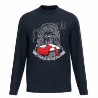 Star Wars Chewbacca Socks Again! Christmas Sweater Navy Коледни пуловери