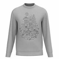 Star Wars Christmas Character Doodles Sweater Grey Коледни пуловери