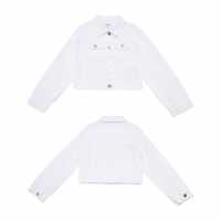 Дънково Яке Studio Cropped White Denim Jacket Дънково Яке Studio Cropped White Denim Jacket