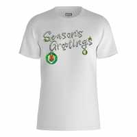 Marvel Seasons Grootings Christmas T-Shirt White Дамски стоки с герои