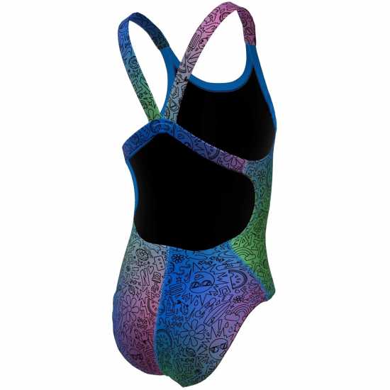 Nike Multi Print Hydrastrong Swimsuit Junior  