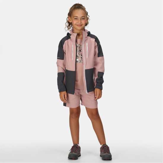 Regatta Непромокаемо Яке Junior Highton Iv Waterproof Jacket DuskyRs/SlGy Детски якета и палта