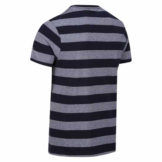 Regatta Ryeden Striped Tshirt Navy/WhitStr 