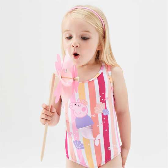 Regatta Peppa Pig Splash Suit Ii Multi Stripe Детски бански и бикини