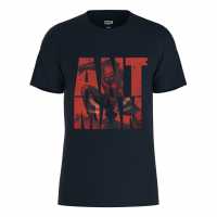 Marvel Ant Man Typography T-Shirt Navy Дамски стоки с герои