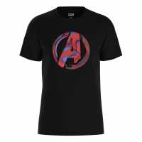 Marvel Paper Avengers Symbol T-Shirt Black Дамски стоки с герои