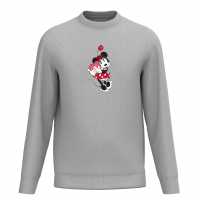 Disney Къс Пуловер Minnie Mouse Heart Box Sweater Grey Мъжко облекло за едри хора