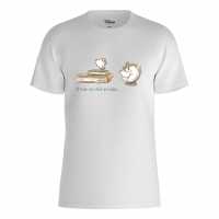 Character Disney A Tale As Old As Time T-Shirt White Дамски стоки с герои