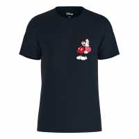 Character Disney Mickey Mouse Arrow Heart Box T-Shirt Navy Дамски стоки с герои